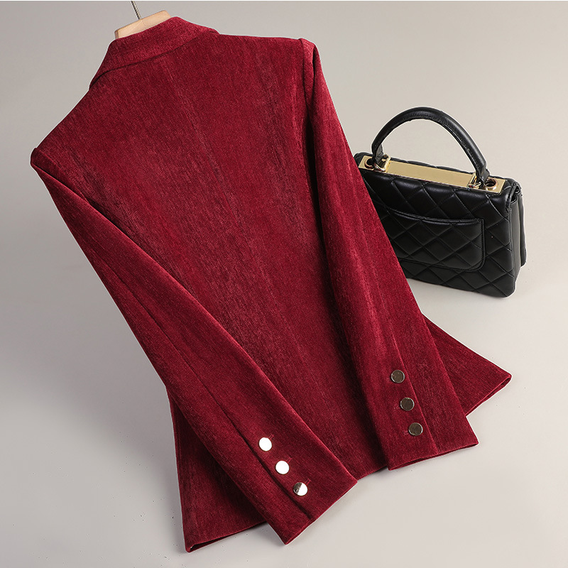 Geelgouden fluwelen blazer Dam - Velvet Blazer Women recensie en prijs