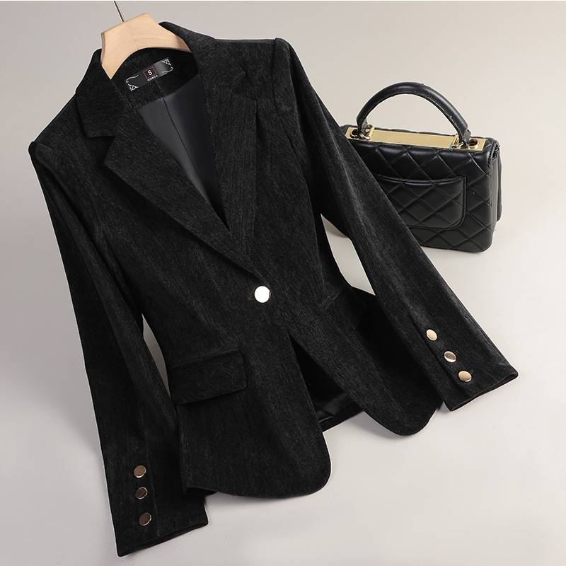 Geelgouden fluwelen blazer Dam - Velvet Blazer Women recensie en prijs