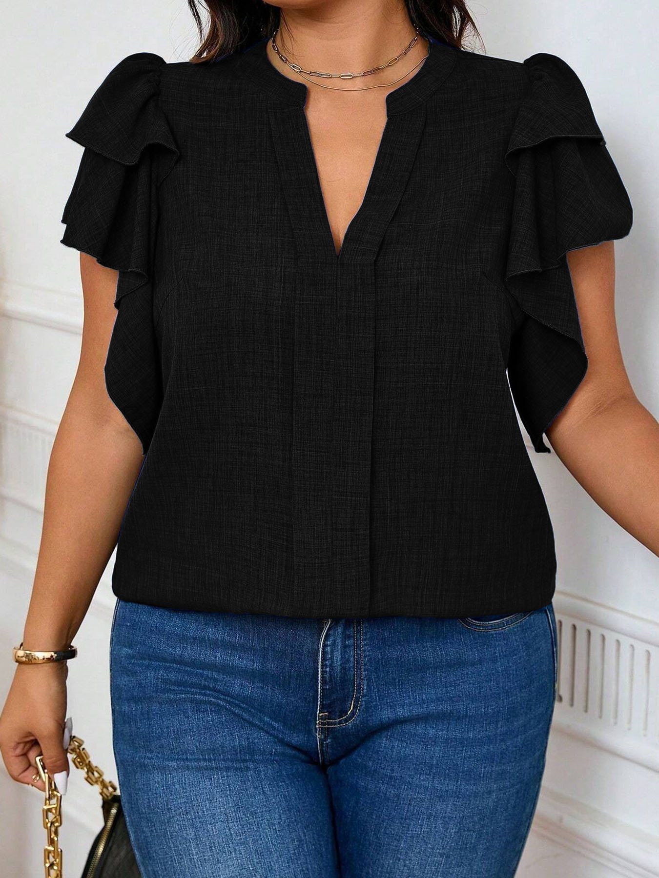 Elegante damesblouse met V-hal - Women'S Fashion Essentials recensie en prijs
