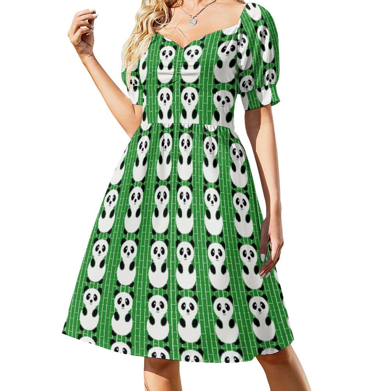 Panda patroon Boho chique jurk - Women Fashion Gown recensie en prijs