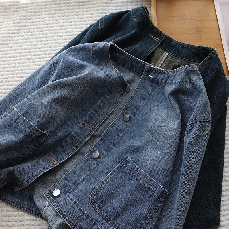 Mode O-hals Denim Jas Dames Ko - Women Fashion Jeans Top recensie en prijs