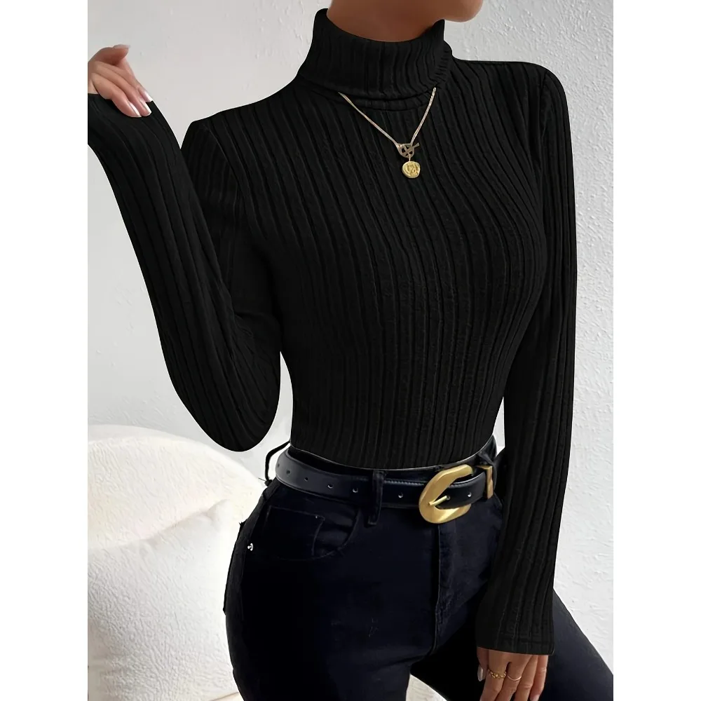 Plus Size 1XL-5XL Dames Slim F - Ribbed Knit Sweater recensie en prijs