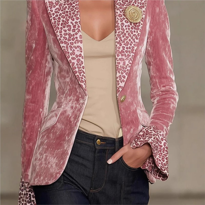Luxe effen kleur fluwelen blaz - Velvet Blazer Women recensie en prijs