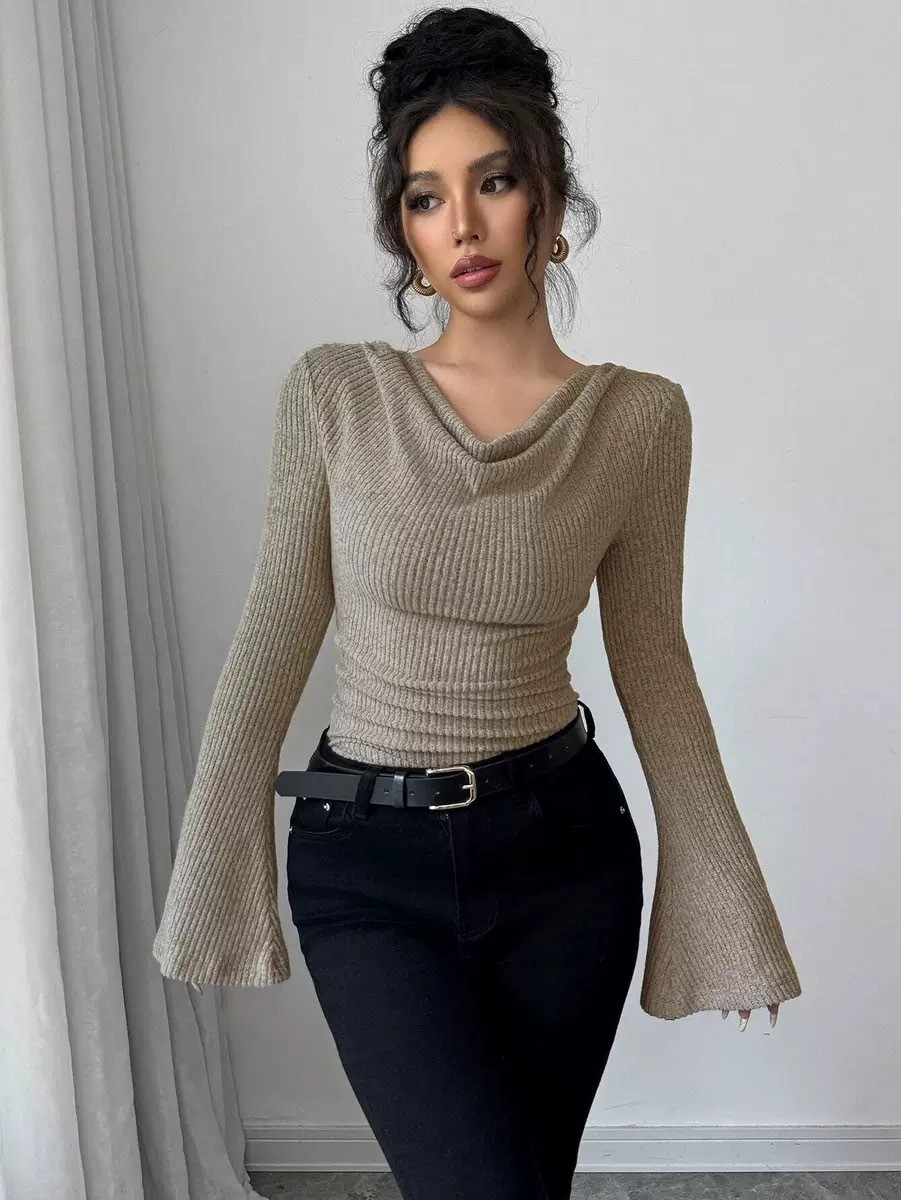 Damesblouse Off-Shoulder Cowl  - Women Fashion Blouse recensie en prijs