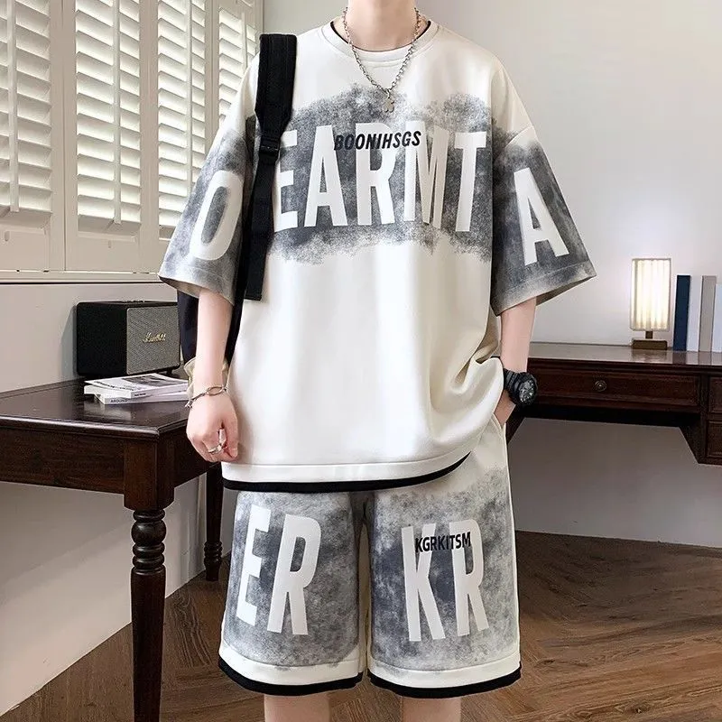 Mannen Tie Dye Letter Print Tw - Tie Dye Two Piece recensie en prijs