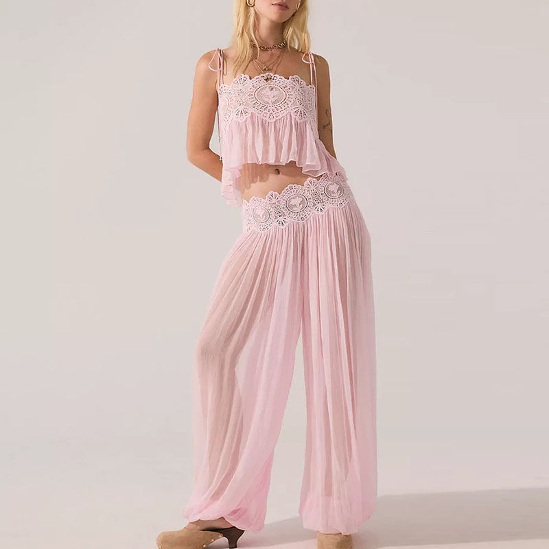 Boho kant-trim 2-delige outfit - Tie Dye Two Piece recensie en prijs