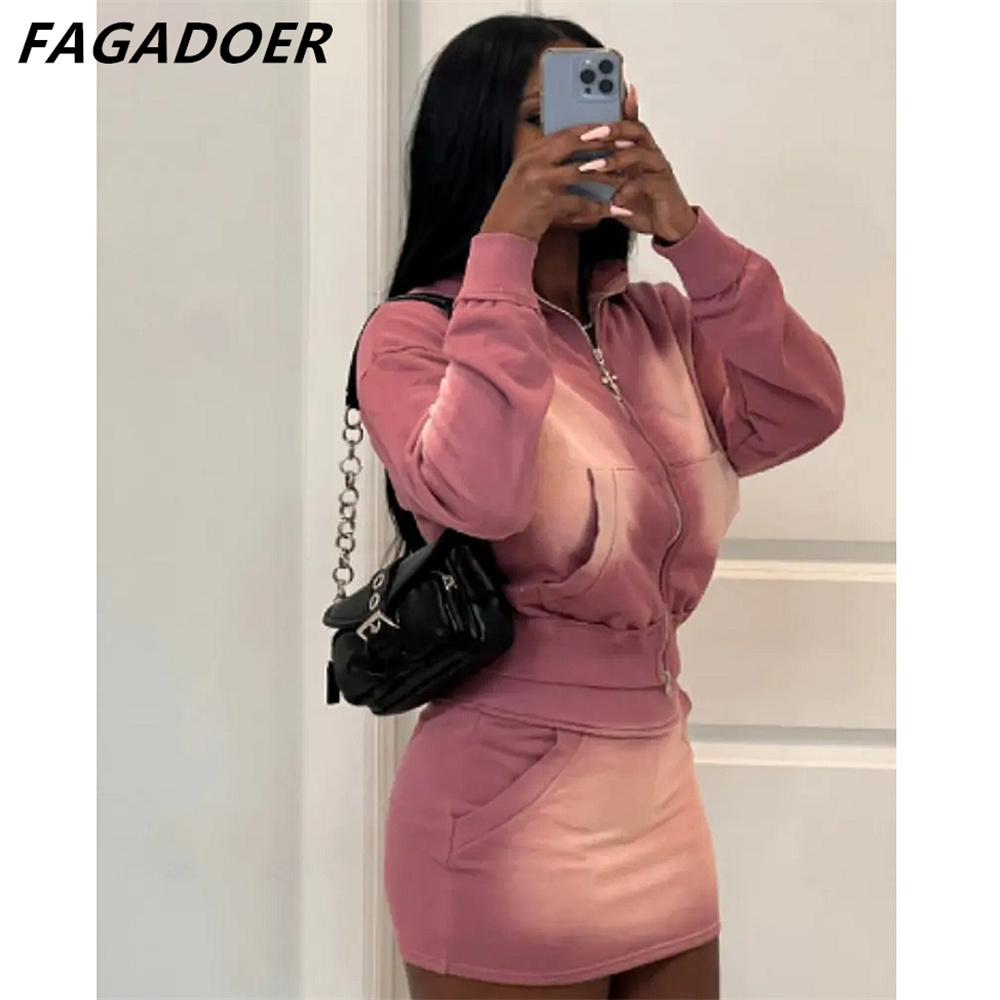FAGADOER Roze Tie Dye Print Tw - Tie Dye Two Piece recensie en prijs