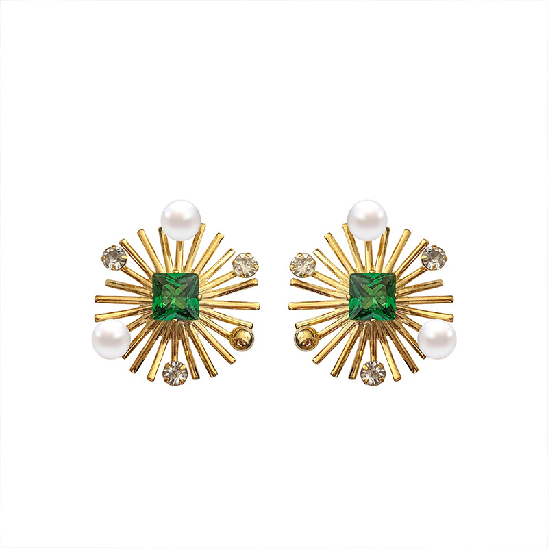 Zonnebloem Kristallen Stud Oor - Women Fashion Nz recensie en prijs
