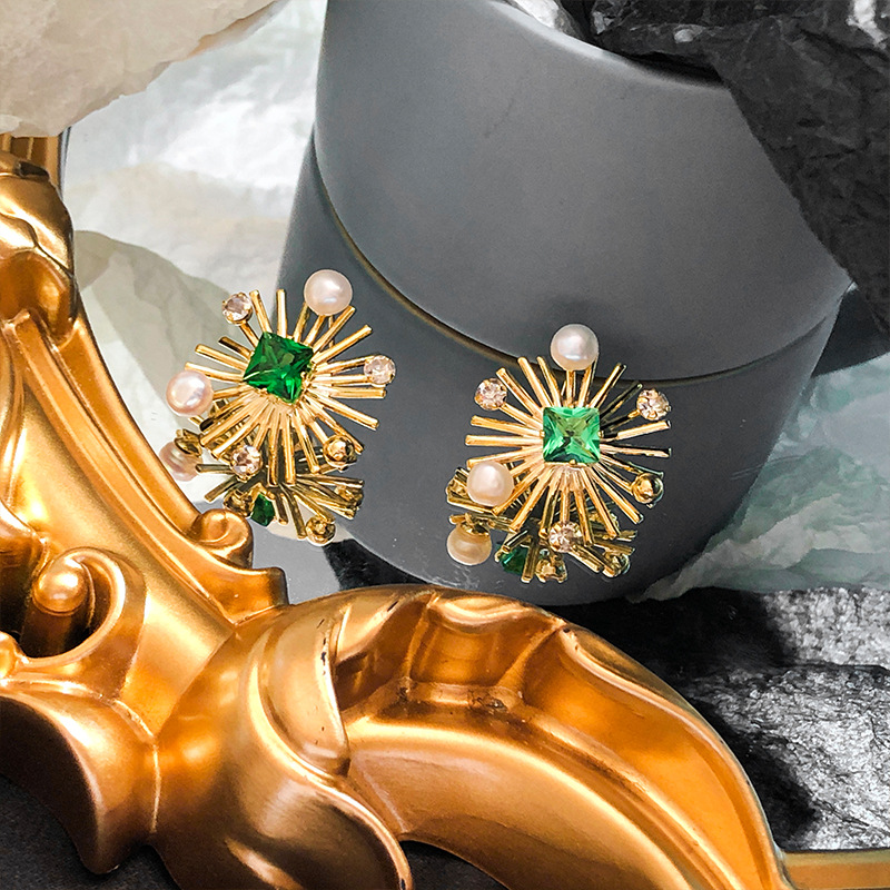 Zonnebloem Kristallen Stud Oor - Women Fashion Nz recensie en prijs